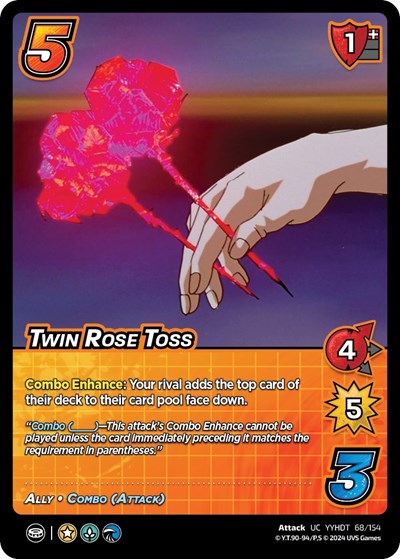 Twin Rose Toss (YDT) #68/154 Uncommon (Lightly Played) Yu Yu Hakusho: Dark Tournament UniVersus: 2024