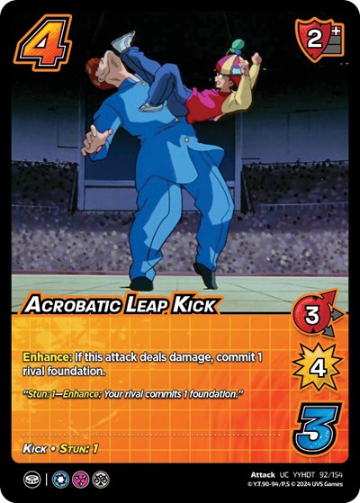 Acrobatic Leap Kick (YDT) #92/154 Uncommon (Lightly Played) Yu Yu Hakusho: Dark Tournament UniVersus: 2024