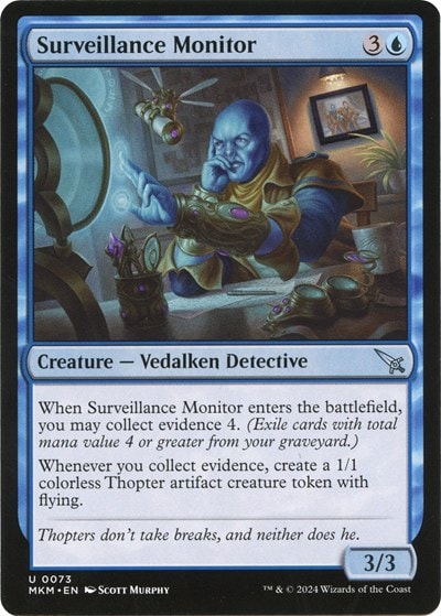 Surveillance Monitor b (MKM) #73 Uncommon (Lightly Played) Murders at Karlov Manor Magic: The Gathering: 2024