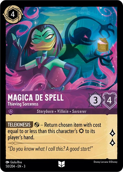 Magica De Spell - Thieving Sorceress (3) #50/204 Uncommon (Near Mint) Into the Inklands Disney Lorcana: 2024