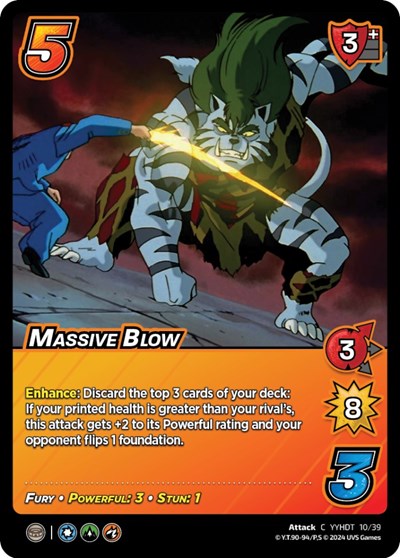 Massive Blow (Time Shifted) (YDT) #10/39 Common (Lightly Played) Yu Yu Hakusho: Dark Tournament UniVersus: 2024
