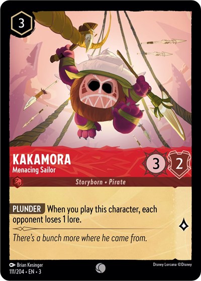 Kakamora - Menacing Sailor (3) #111/204 Common (Near Mint) Into the Inklands Disney Lorcana: 2024
