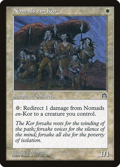 Nomads en Kor (STH) #9 Common Stronghold Magic: The Gathering: 1998