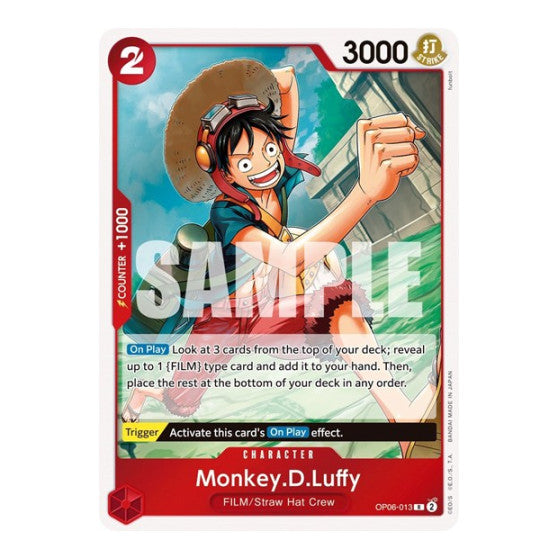 Monkey.D.Luffy (OP06) #OP06-013 Rare Wings of the Captain One Piece Card Game: 2024