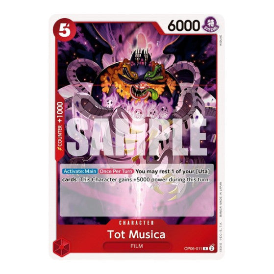 Tot Musica (OP06) #OP06-011 Rare Wings of the Captain One Piece Card Game: 2024