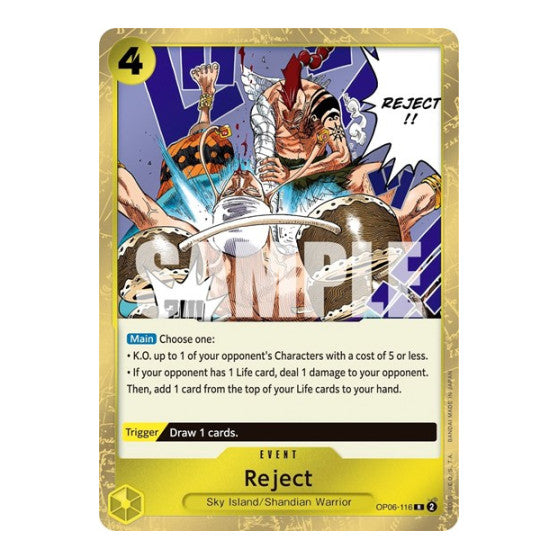 Reject (OP06) #OP06-116 Rare Wings of the Captain One Piece Card Game: 2024
