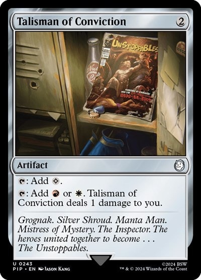 Talisman of Conviction (PIP) #243 Uncommon (Lightly Played) Universes Beyond: Fallout Magic: The Gathering: 2024