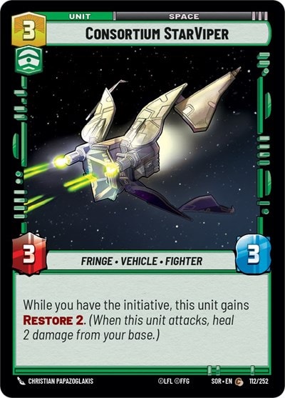 Consortium StarViper (SOR) #112/252 Common (Near Mint) Spark of Rebellion Star Wars: Unlimited: 2024
