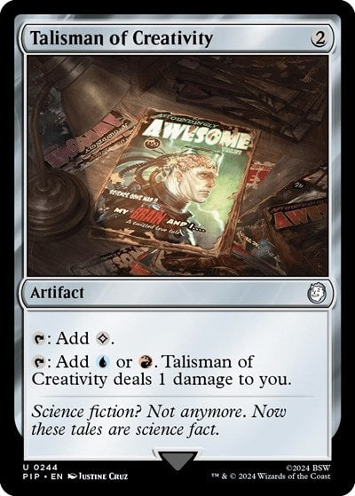 Talisman of Creativity (PIP) #244 Uncommon (Lightly Played) Universes Beyond: Fallout Magic: The Gathering: 2024