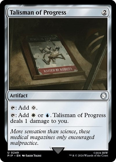 Talisman of Progress (PIP) #249 Uncommon (Lightly Played) Universes Beyond: Fallout Magic: The Gathering: 2024