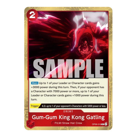 Gum-Gum King Kong Gatling (OP06) #OP06-018 Rare Wings of the Captain One Piece Card Game: 2024