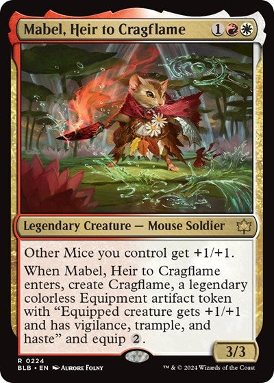 Mabel Heir to Cragflame (BLB) #224 Rare Bloomburrow Magic: The Gathering: 2024