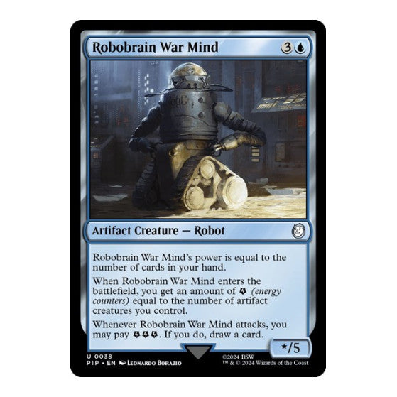 Robobrain War Mind (PIP) #38 Uncommon (Lightly Played) Universes Beyond: Fallout Magic: The Gathering: 2024