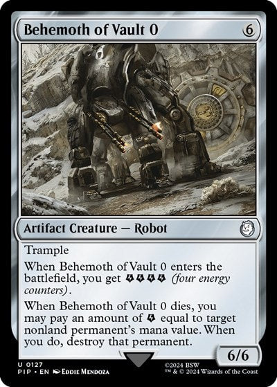 Behemoth of Vault 0 (PIP) #127 Uncommon (Lightly Played) Universes Beyond: Fallout Magic: The Gathering: 2024