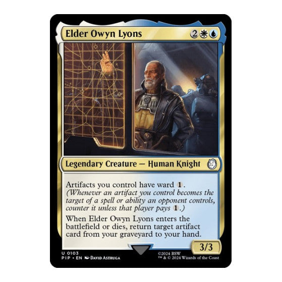 Elder Owyn Lyons (PIP) #103 Uncommon (Lightly Played) Universes Beyond: Fallout Magic: The Gathering: 2024