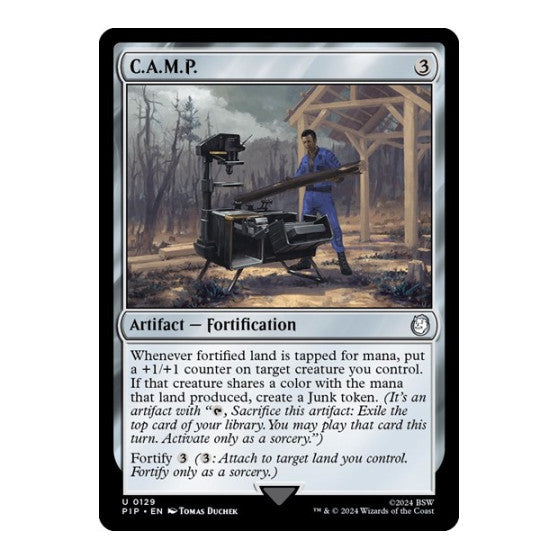 C.A.M.P. (PIP) #129 Uncommon (Lightly Played) Universes Beyond: Fallout Magic: The Gathering: 2024