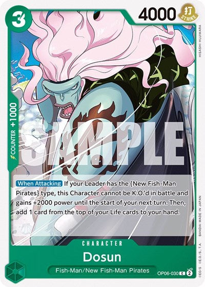 Dosun (OP06) #OP06-030 Common (Near Mint) Wings of the Captain One Piece Card Game: 2024