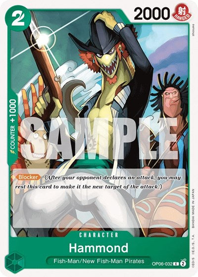 Hammond (OP06) #OP06-032 Common (Near Mint) Wings of the Captain One Piece Card Game: 2024