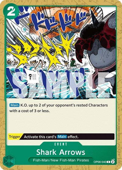 Shark Arrows (OP06) #OP06-040 Common (Near Mint) Wings of the Captain One Piece Card Game: 2024
