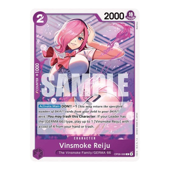 Vinsmoke Reiju (068) (OP06) #OP06-068 Common (Near Mint) Wings of the Captain One Piece Card Game: 2024