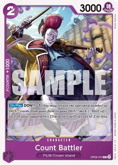Count Battler (OP06) #OP06-075 Common (Near Mint) Wings of the Captain One Piece Card Game: 2024