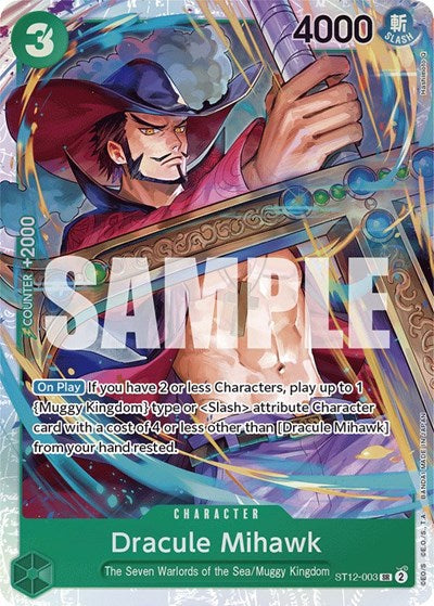 Dracule Mihawk (ST-12) #ST12-003 Secret Rare (Foil Near Mint) Starter Deck 12: Zoro and Sanji One Piece Card Game: 2024