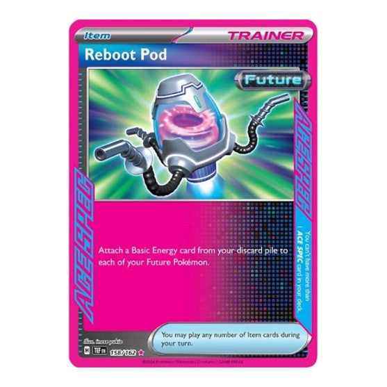 Reboot Pod (TEF) #158/162 ACE SPEC Rare (Holofoil Near Mint) SV05: Temporal Forces Pokemon: 2024
