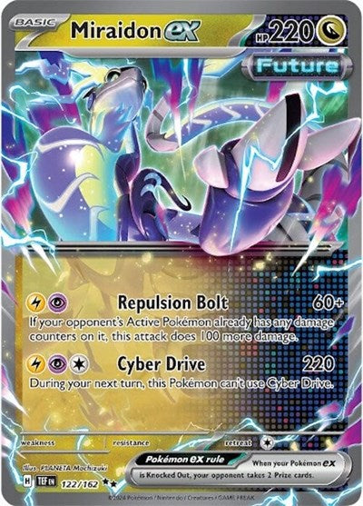 Miraidon ex (TEF) #122/162 Double Rare (Holofoil Near Mint) SV05: Temporal Forces Pokemon: 2024