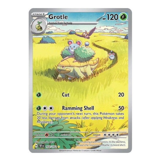 Grotle 164 162 (TEF) #164/162 Illustration Rare (Holofoil Near Mint) SV05: Temporal Forces Pokemon: 2024
