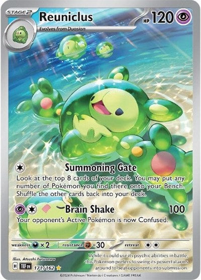 Reuniclus 171 162 (TEF) #171/162 Illustration Rare (Holofoil Near Mint) SV05: Temporal Forces Pokemon: 2024