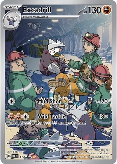 Excadrill - 174/162 (TEF) #174/162 Illustration Rare SV05: Temporal Forces Pokemon: 2024