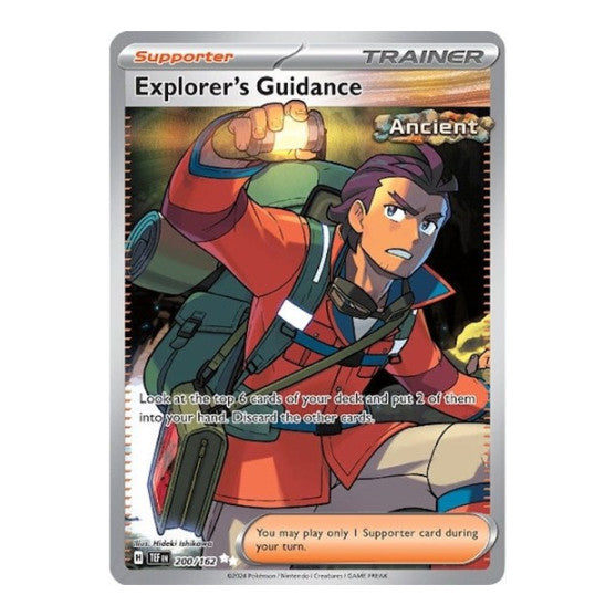 Explorers Guidance 200 162 (TEF) #200/162 Ultra Rare (Holofoil Near Mint) SV05: Temporal Forces Pokemon: 2024