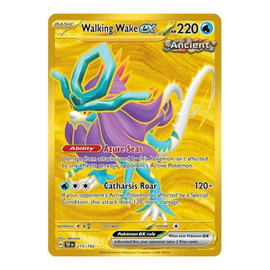 Walking Wake ex - 215/162 (TEF) #215/162 Hyper Rare (Holofoil Near Mint) SV05: Temporal Forces Pokemon: 2024
