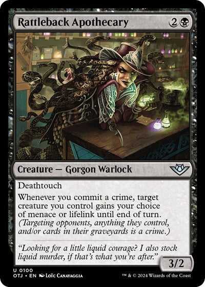 Rattleback Apothecary (OTJ) #100 Uncommon (Lightly Played) Outlaws of Thunder Junction Magic: The Gathering: 2024