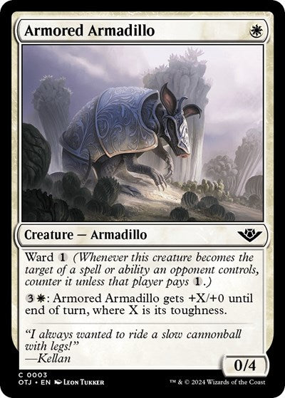 Armored Armadillo (OTJ) #3 Common (Lightly Played) Outlaws of Thunder Junction Magic: The Gathering: 2024