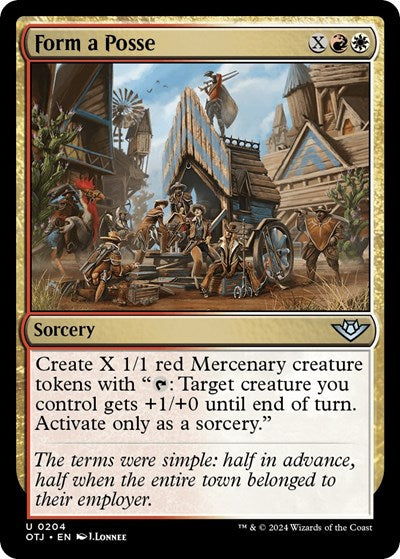 Form a Posse (OTJ) #204 Uncommon (Lightly Played) Outlaws of Thunder Junction Magic: The Gathering: 2024