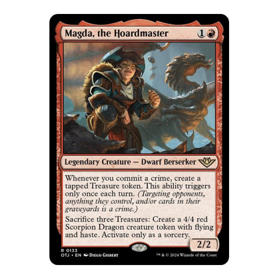 Magda, the Hoardmaster (OTJ) #133 Rare (Lightly Played) Outlaws of Thunder Junction Magic: The Gathering: 2024