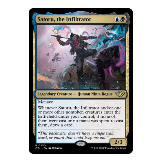 Satoru the Infiltrator (OTJ) #230 Rare (Lightly Played) Outlaws of Thunder Junction Magic: The Gathering: 2024