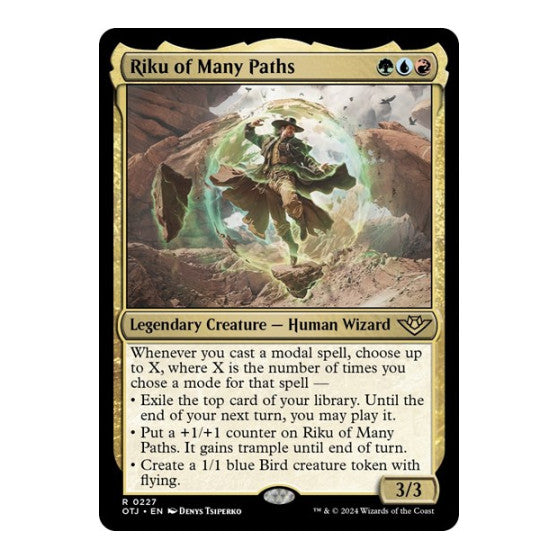 Riku of Many Paths (OTJ) #227 Rare (Lightly Played) Outlaws of Thunder Junction Magic: The Gathering: 2024