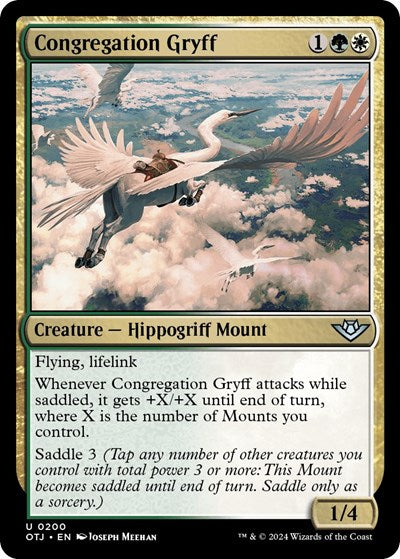 Congregation Gryff (OTJ) #200 Uncommon (Lightly Played) Outlaws of Thunder Junction Magic: The Gathering: 2024