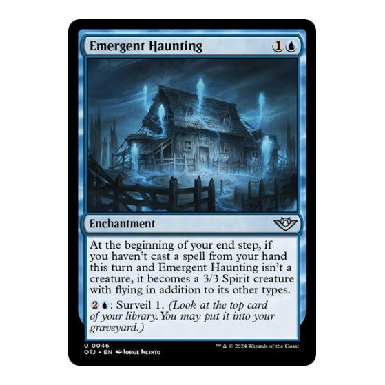 Emergent Haunting (OTJ) #46 Uncommon (Lightly Played) Outlaws of Thunder Junction Magic: The Gathering: 2024