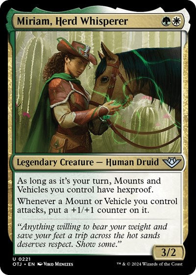 Miriam Herd Whisperer (OTJ) #221 Uncommon (Lightly Played) Outlaws of Thunder Junction Magic: The Gathering: 2024