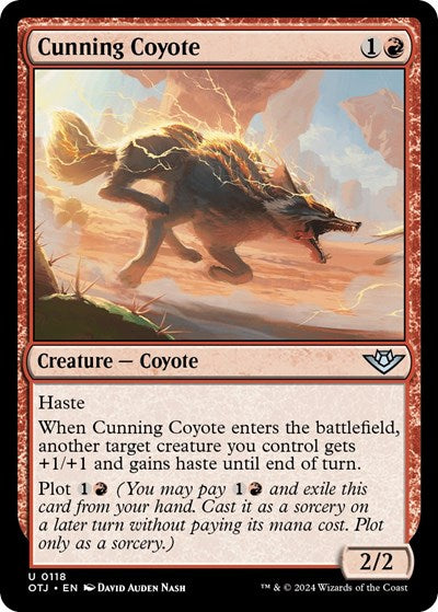 Cunning Coyote (OTJ) #118 Uncommon (Lightly Played) Outlaws of Thunder Junction Magic: The Gathering: 2024