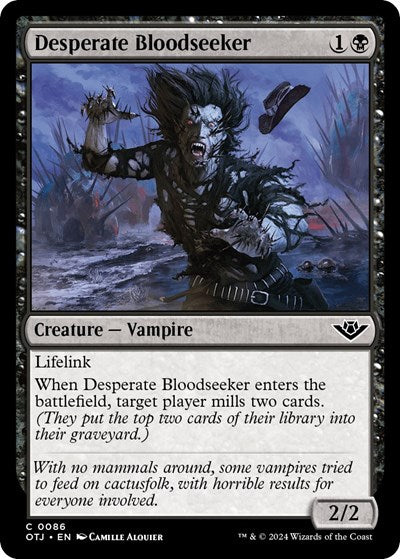 2024 Magic: Outlaws of Thunder Junction (OTJ) - Desperate Bloodseeker (#86, Common)