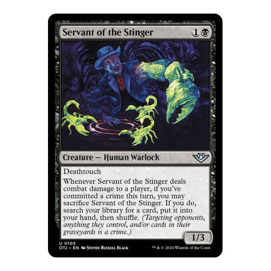 Servant of the Stinger (OTJ) #105 Uncommon (Lightly Played) Outlaws of Thunder Junction Magic: The Gathering: 2024