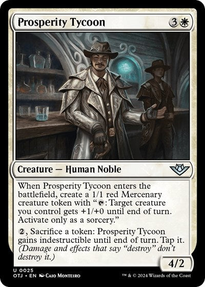 Prosperity Tycoon (OTJ) #25 Uncommon (Lightly Played) Outlaws of Thunder Junction Magic: The Gathering: 2024