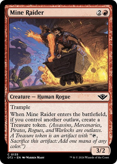 Mine Raider (OTJ) #135 Common (Lightly Played) Outlaws of Thunder Junction Magic: The Gathering: 2024