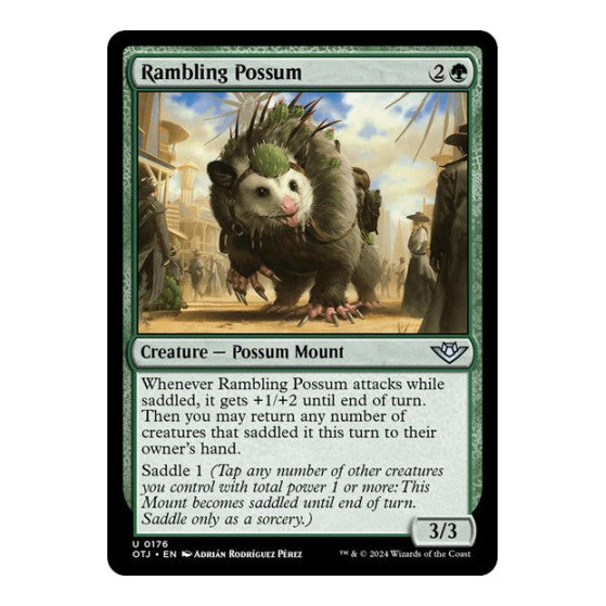 Rambling Possum (OTJ) #176 Uncommon Outlaws of Thunder Junction Magic: The Gathering: 2024