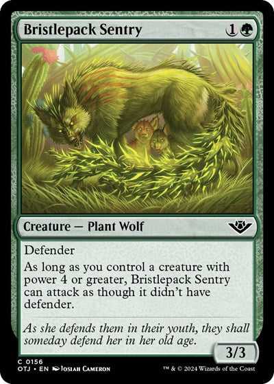 Bristlepack Sentry (OTJ) #156 Common (Lightly Played) Outlaws of Thunder Junction Magic: The Gathering: 2024