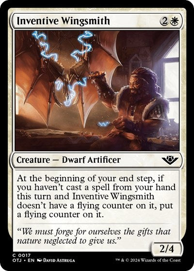 Inventive Wingsmith (OTJ) #17 Common (Lightly Played) Outlaws of Thunder Junction Magic: The Gathering: 2024